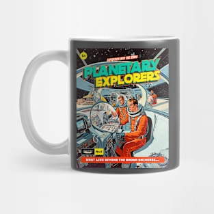 Retro Sci Fi Comic Book Astronauts Mug